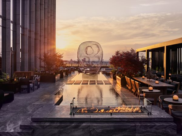 equinox hotel electric lemon outdoor rooftop - urban wellness hotels in the U.S.