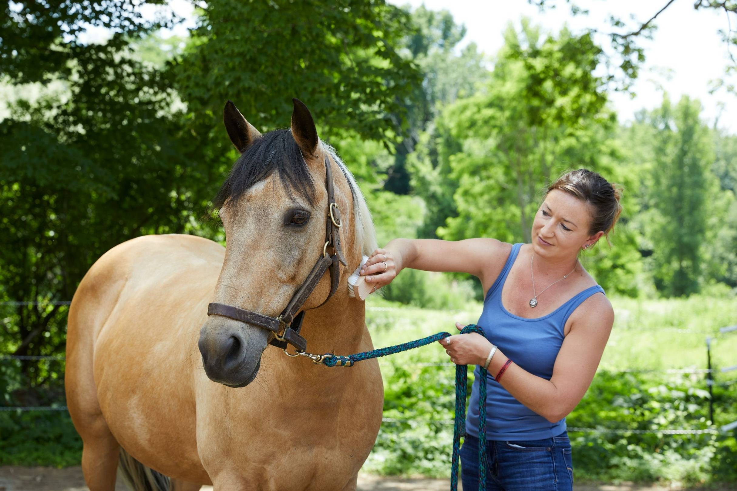 Horse facilitator Jen Leahey