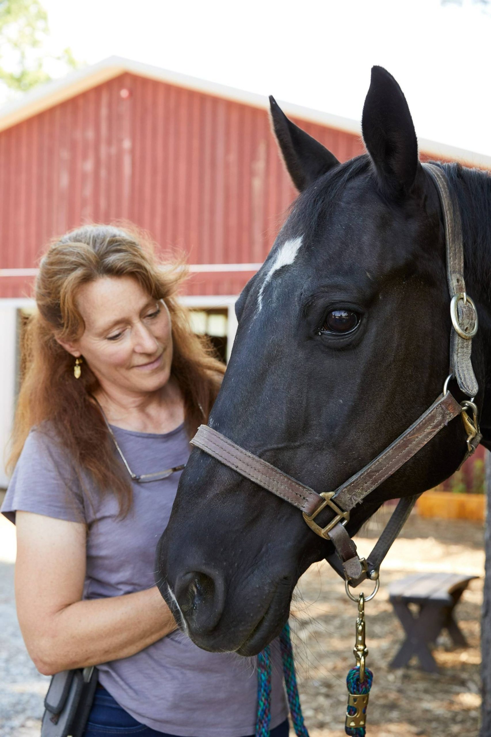 Horse facilitator Jen Leahey